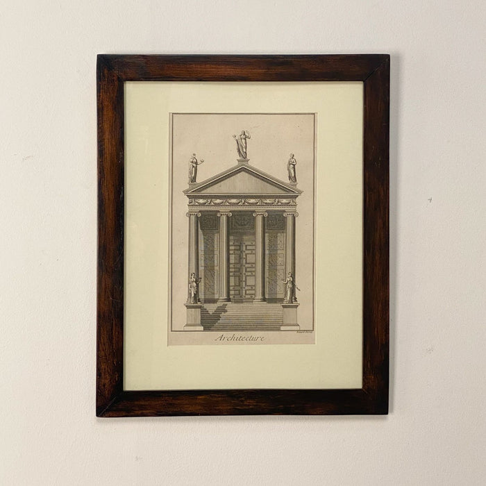 Grand Tour Original Neoclassical Engraving, Italy circa 1780