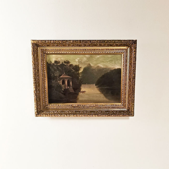 Hudson River School River Scene in Original Frame, circa 1860