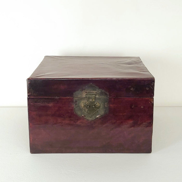 Chinese Pig Skin Lacquered Box, circa 1880