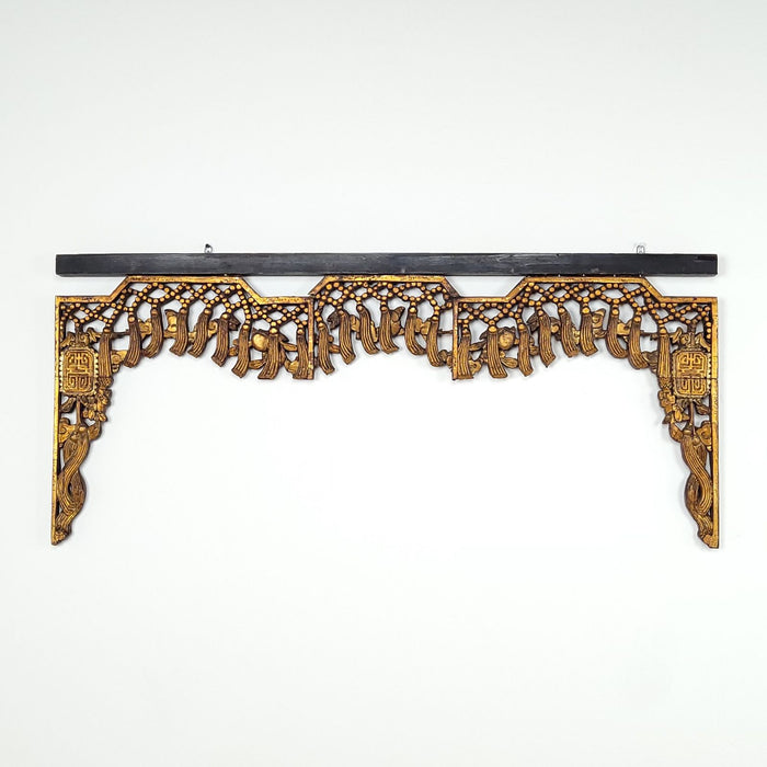 Republic Period Chinese Carved and Gilt Wood Drapes, circa 1920