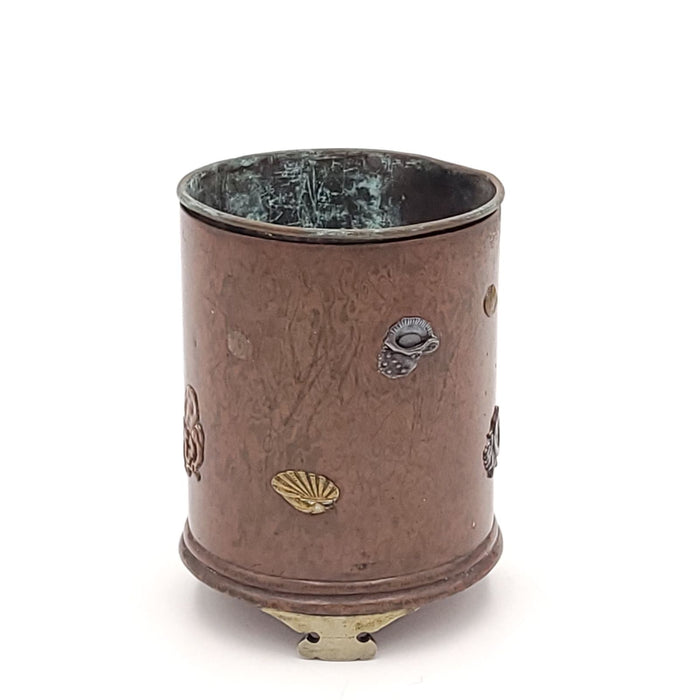 Rare Mixed Metal Cylinder Brush Pot, Japan circa 1880