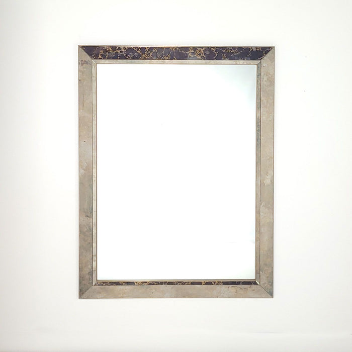 Midcentury Gold-Veined Paneled Mirror, U.S.A., 1950s