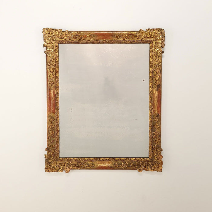 Italian 18th Century Giltwood Frame with Later Mirror, circa 1780