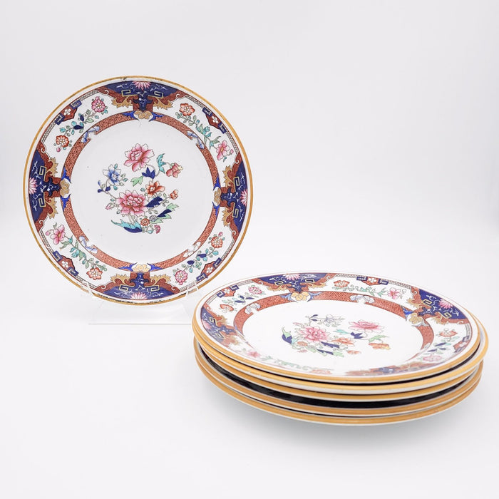 Set of Six Imari Style Plates, England circa 1870