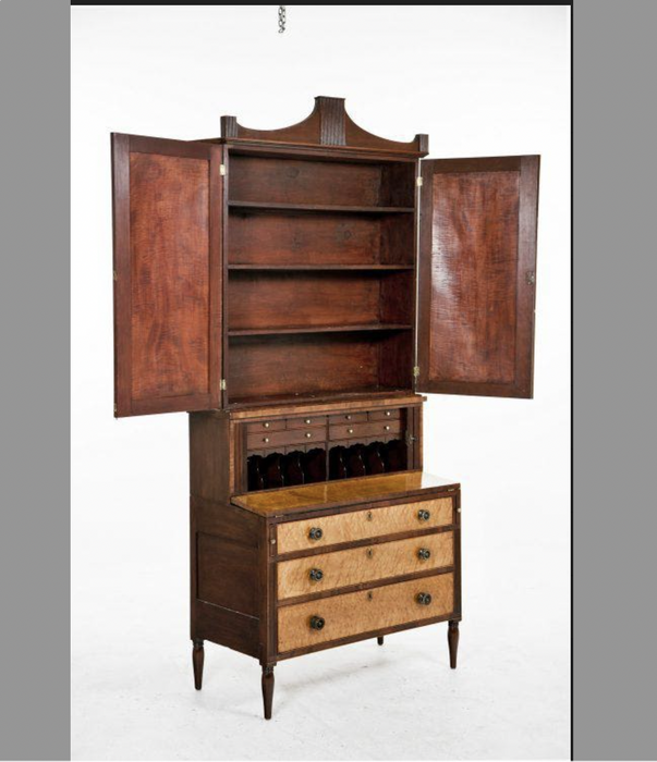 Circa Early 19th Century American Federal Secretary – Bookcase Was $8950