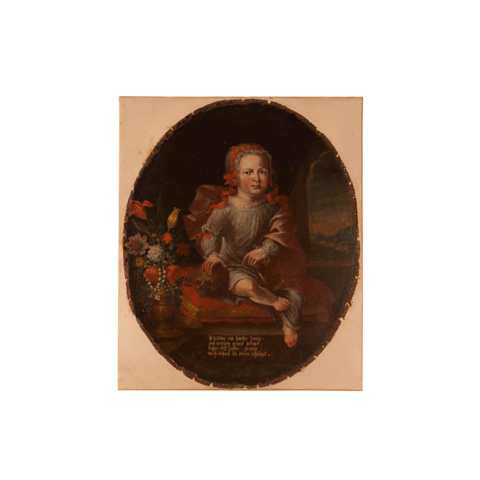 Circa 1750 Memorial Child Portrait, Germany