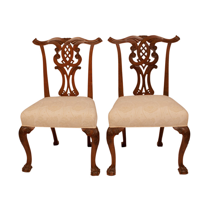 Pair of Chippendale Side Chairs, England circa 1780