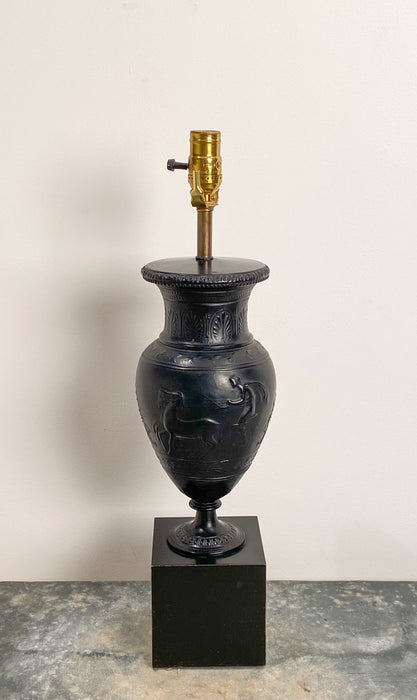 Circa 1880 Patinated Zinc Urn Lamp, England