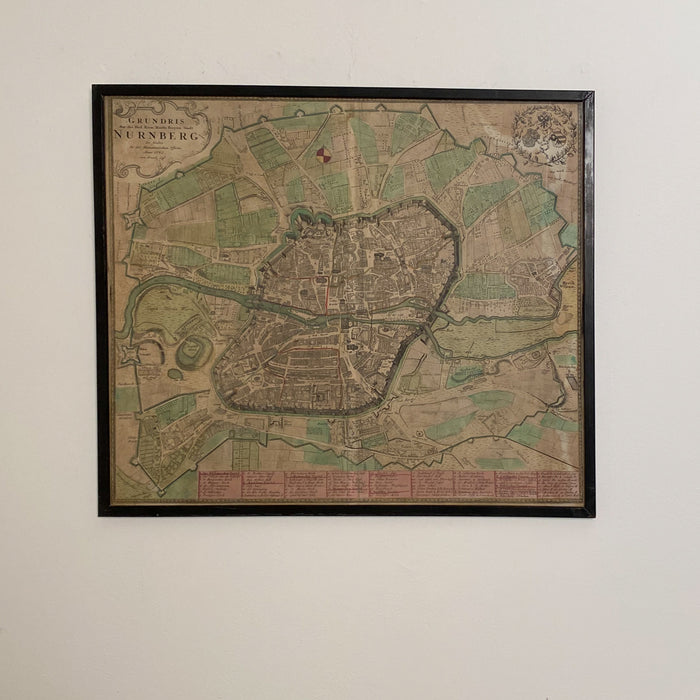 Circa 1732 Map of Nuremberg