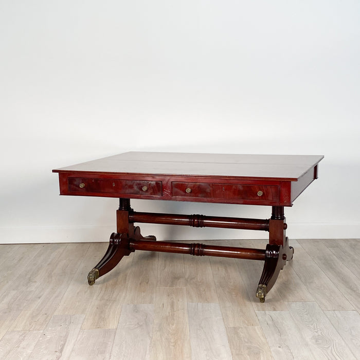 Circa 1900 Large and Scarce Regency Style Partners Writing Table, England Was $5950