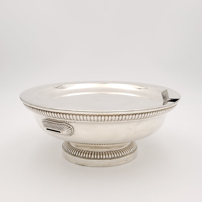 Danish Silver Hot Water Dish, late 19th Century
