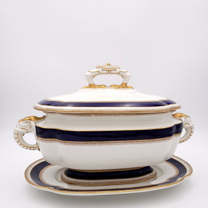 Vintage Royal Worcester Tureen and Underplate, England circa 1940