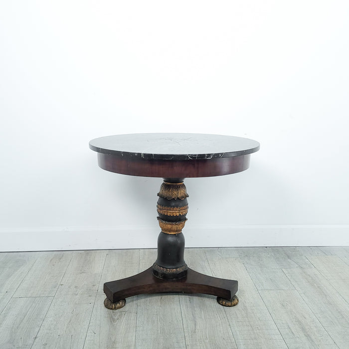Circa 1820 Italian Neoclassical Table with Faux Marble Slate Top