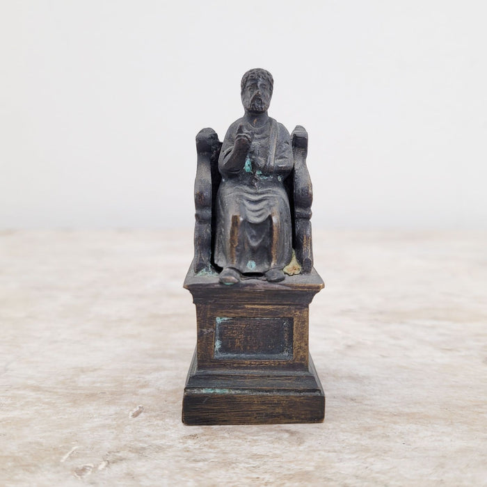 Grand Tour Bronze Copy of a Well-Known Statue of St. Peter, Italy circa 1910