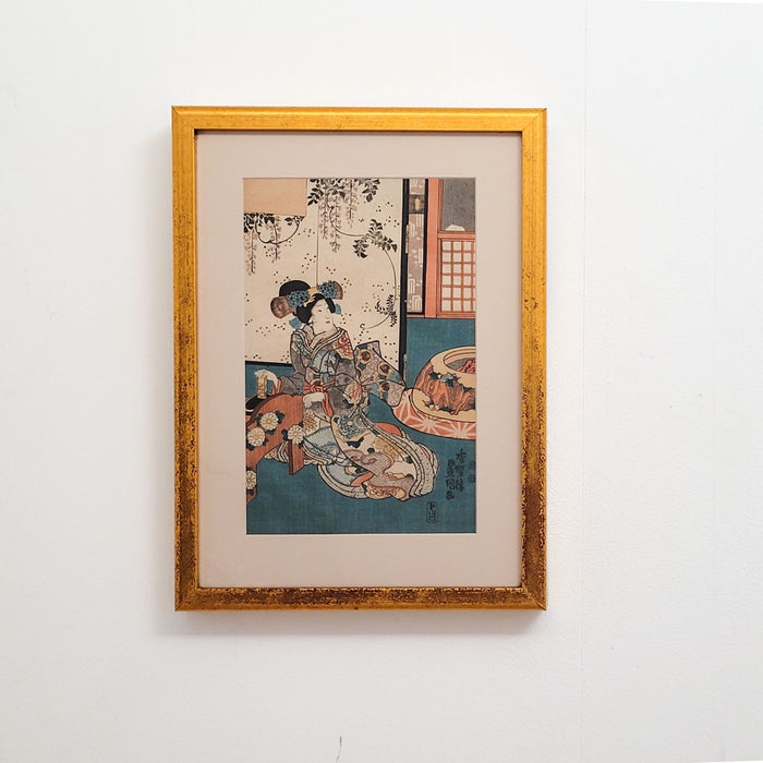19th-century Meiji Woodblock Print, Japan circa 1870