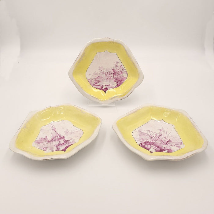 Set of Three Lozenge Shaped Dishes, Continental, circa 1780
