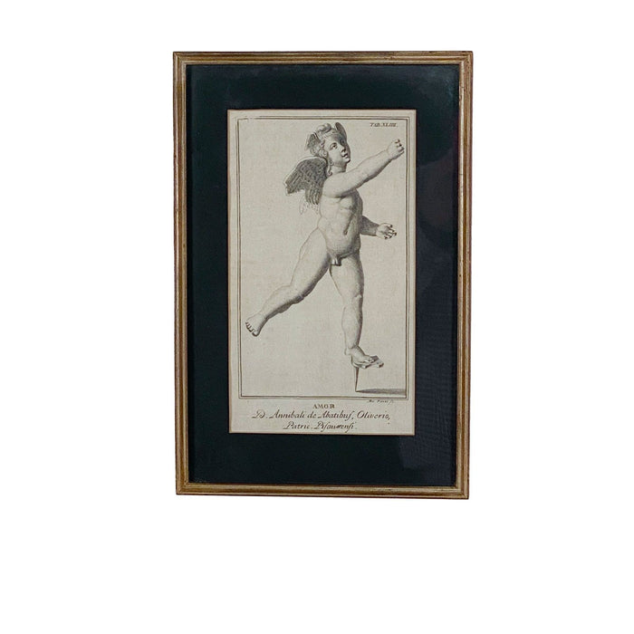 18th or 19th Century Italian Engraving of a Putto