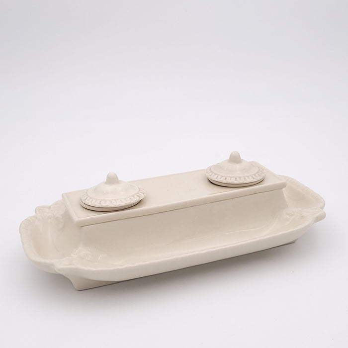 Creamware Inkwell, England circa 1880