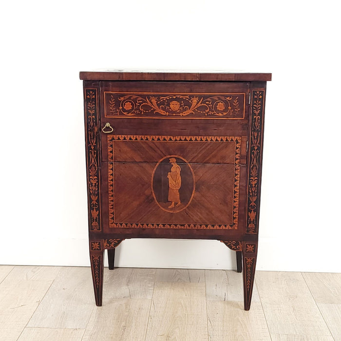 Italian Bedside Table, Early 19th Century, Manner of Maggiolini