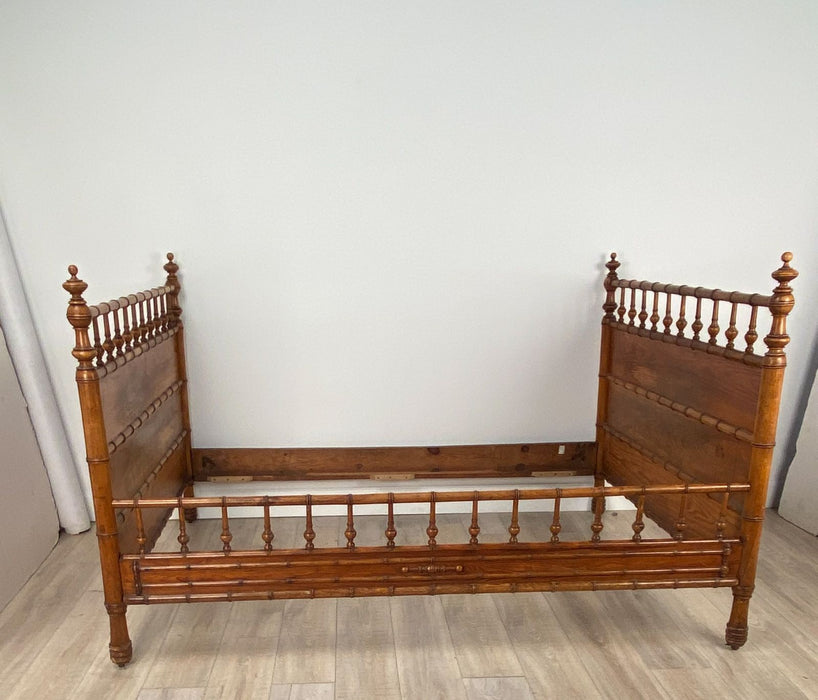 Faux Bamboo Full Size Bed Frame, England circa 1880