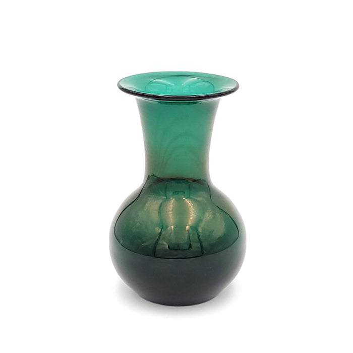 Green Glass Vase, Italy circa 1960