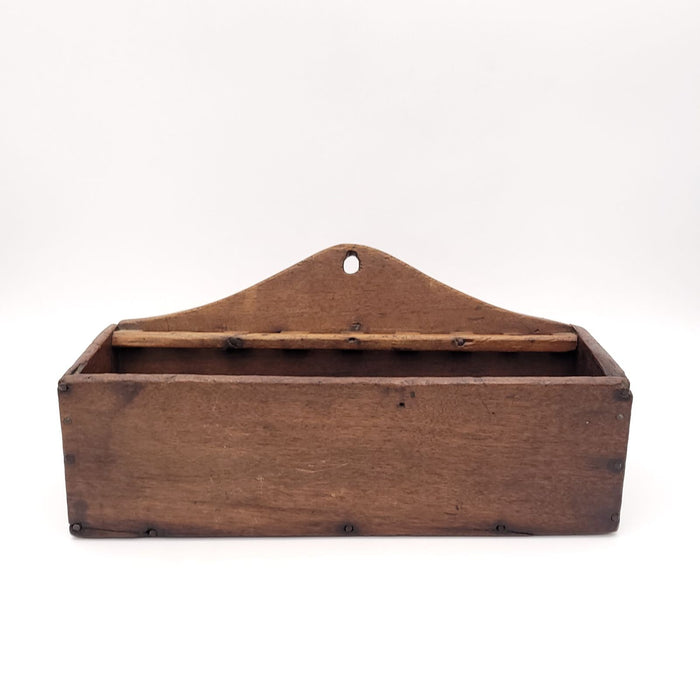 Oak Candle Box or Spoon Rack, England circa 1750