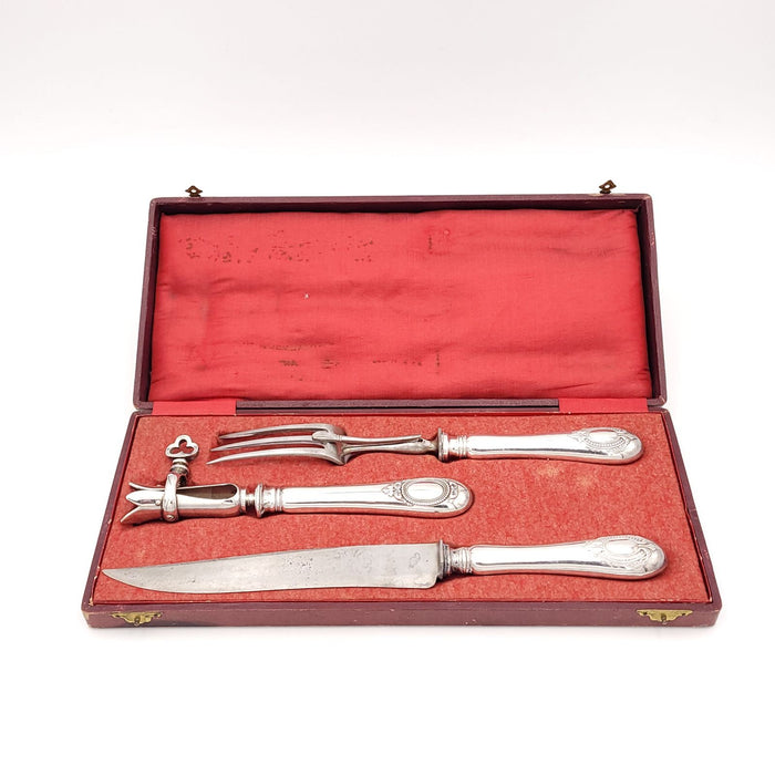 19th Century French Silver-Plated Carving Set, circa 1900