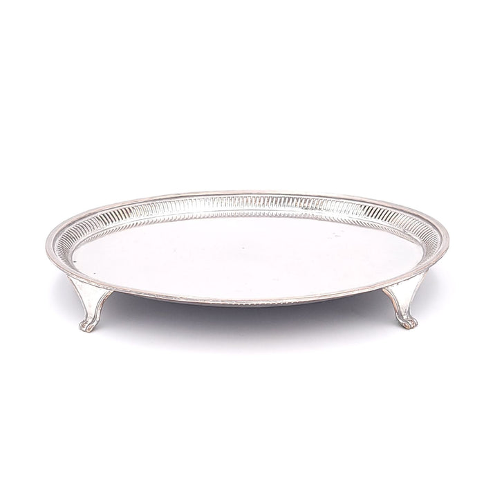 American Silver Plate Oval Tray on feet circa 1920