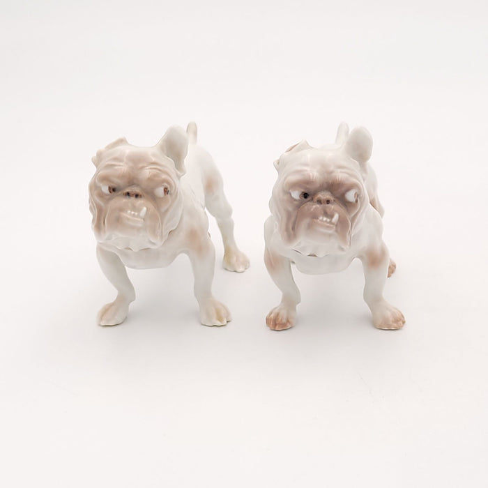 Pair of Vintage Royal Copenhagen Bulldog Figurines, Denmark