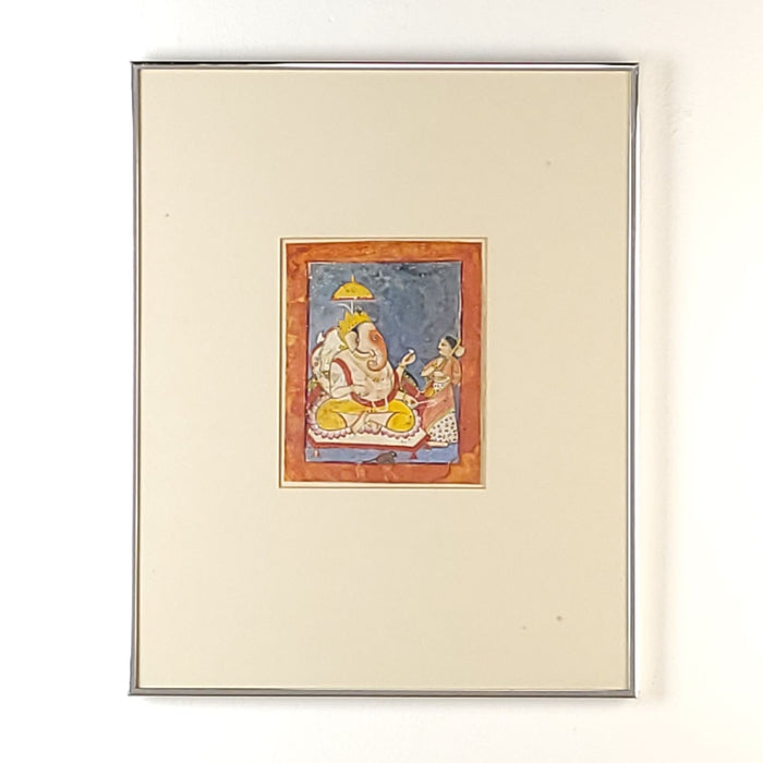 Northern Indian Painting, Scene of Lord Ganesh, 19th Century