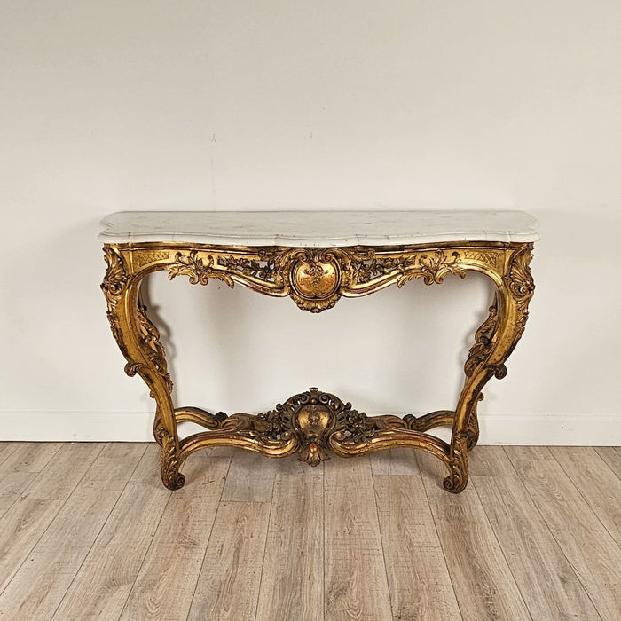 Louis XIV Style Giltwood Console, France circa 1860