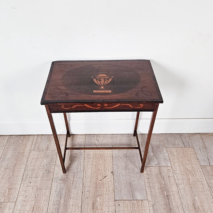 Neoclassical Dutch Side Table Inlaid with Mixed Woods, circa 1840