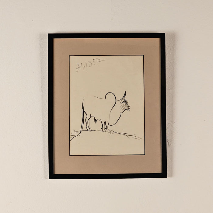 Drawing of a Bison by Anatoly Zverev