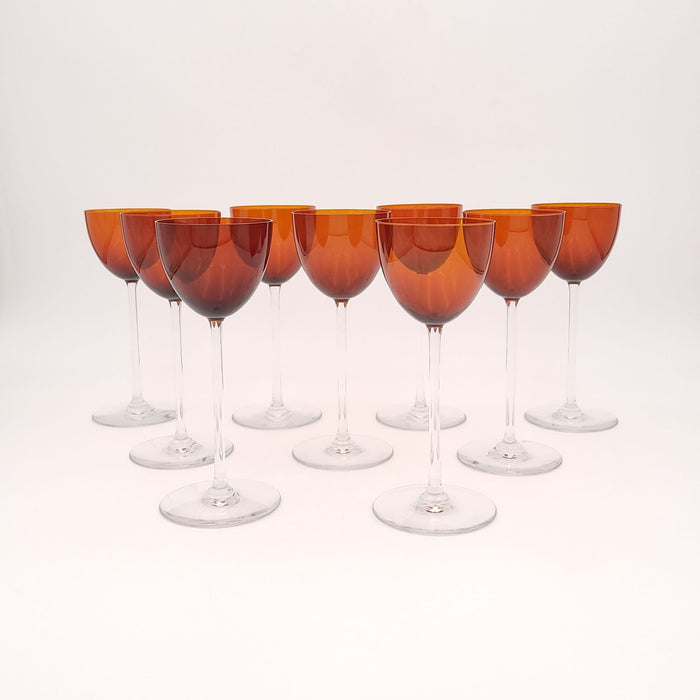 Set of Nine Baccarat "Perfection" Pattern Wine Glasses, France circa 1960