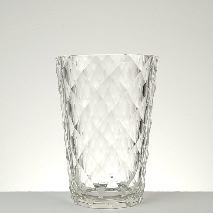 Diamond Pattern Crystal Vase, circa 1960