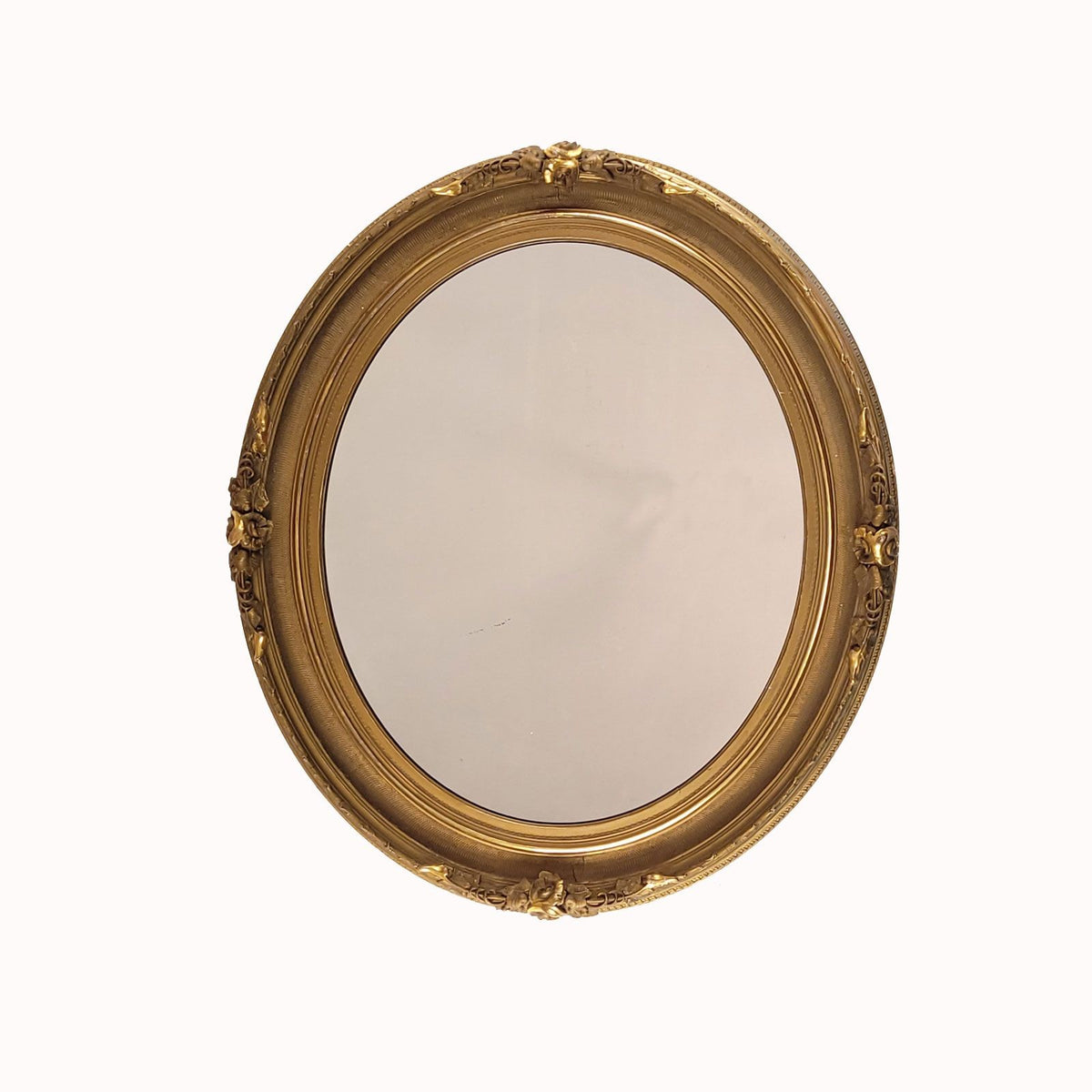Victorian Giltwood Oval Frame Mirror, American circa 1880 — Antique & Art Exchange