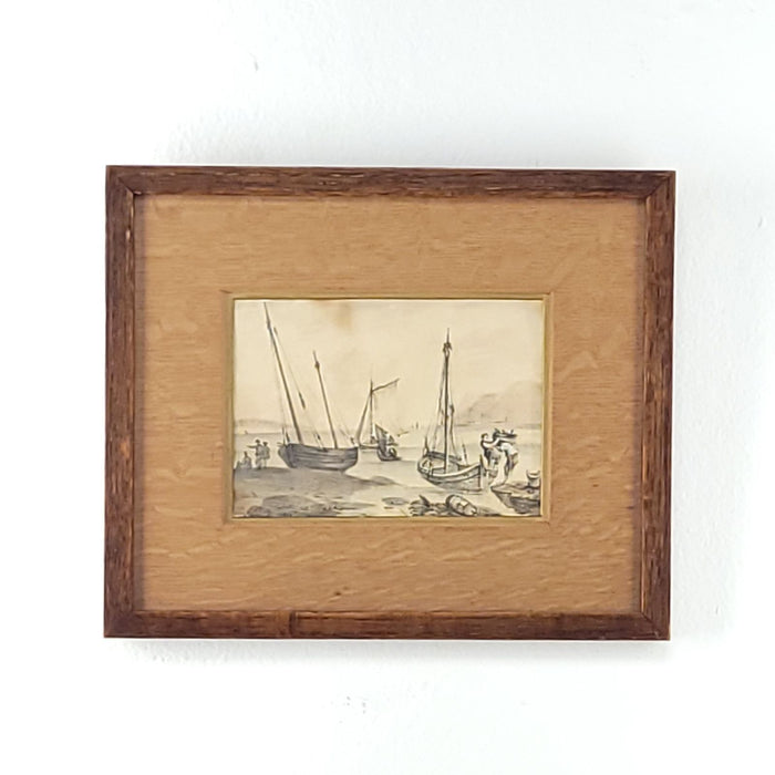 Drawing of French Fishermen, early 19th century
