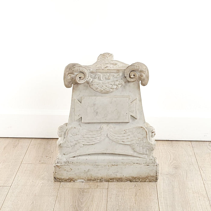 Classical White Marble Torchère Tripod Base, Probably Italian, 19th Century or Earlier