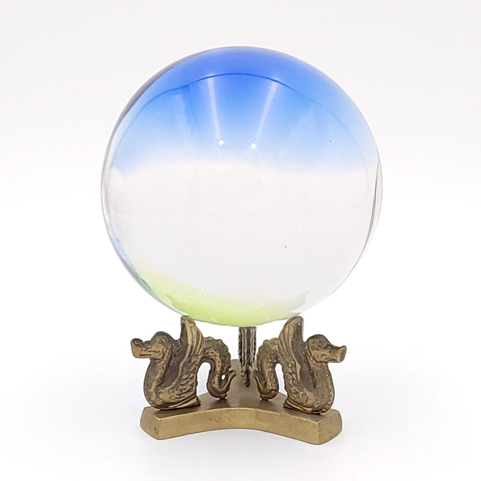 Gazing Ball in Tinted Glass on Stand
