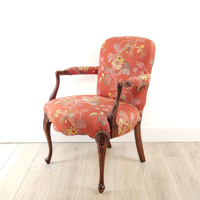 Vintage Georgian Style Mahogany Armchair, circa 1950