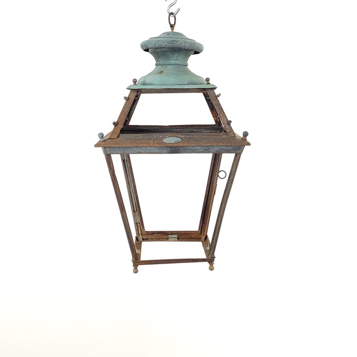 19th Century Street Lantern in Copper and Iron
