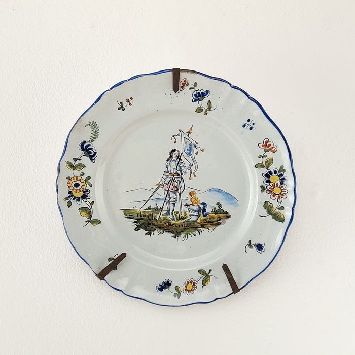 Faïence Plate with Joan of Arc, France, 19th century
