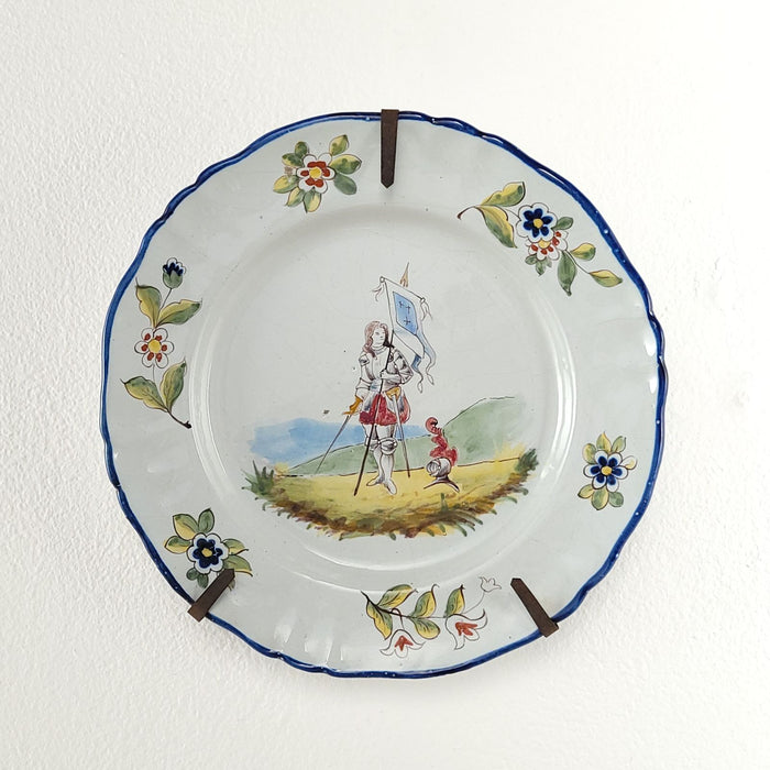Faïence Plate with Joan of Arc, France, 19th century