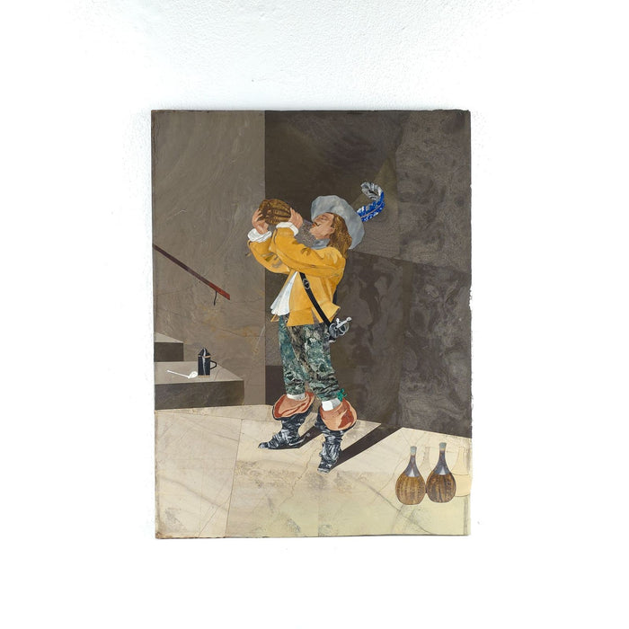 Pietra Dura Plaque of a Man, Italy, 19th century