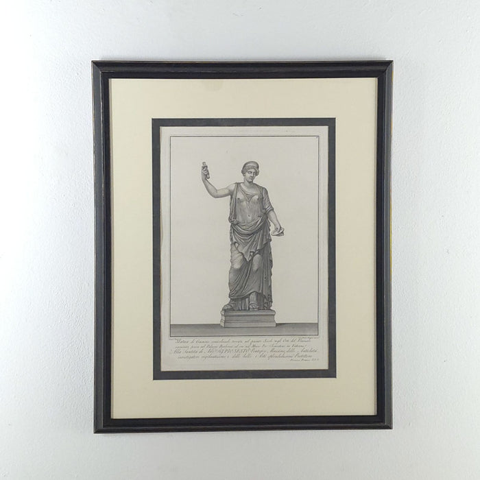 Neoclassical Engraving by Piranesi of a Goddess, 19th century or earlier