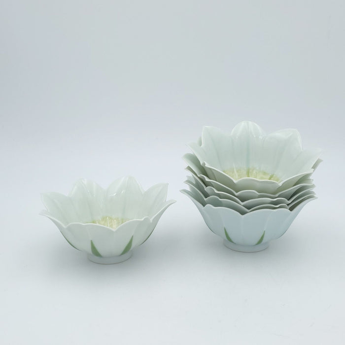 Set of Six Vintage German Lotus Bowls