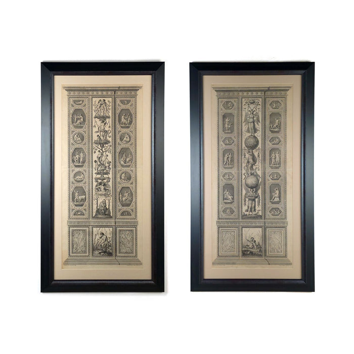 Pair of Engravings from "Logge di Rafaele nel Vaticano", Giovanni Battista Valpato, Italy circa 1790