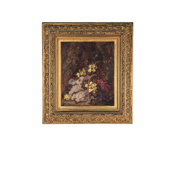 Large Still Life by Vincent Clare, England circa 1900 with 19th-Century Frame