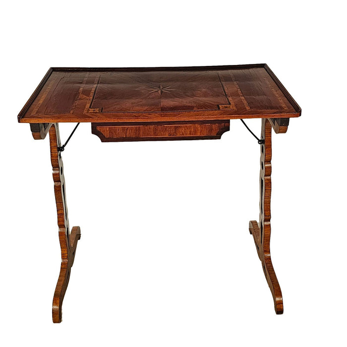 Italian 18th Century Parquetry Inlaid Campaign Desk