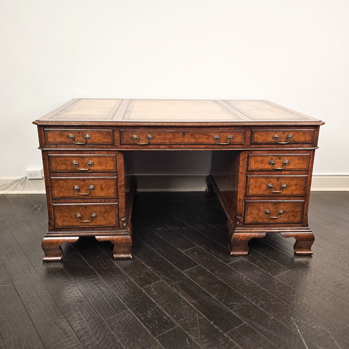 George III Style Partners Desk, England, 19th century